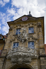 Landmark of Bamberg Upper bridge and Old Town Hall townhall, Ger