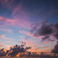 Fototapeta premium Colorful clouds in summer morning