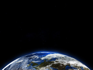 Beautiful earth in space