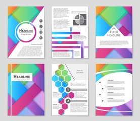 Abstract vector layout background set. For art template design, list, front page, mockup brochure theme style, banner, idea, cover, booklet, print, flyer, book, blank, card, ad, sign, sheet,, a4
