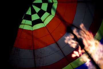 Obraz premium Close up burner heating air inside the balloon