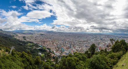Fototapeta premium Panoramic aerial view of Bogota city - Bogota, Colombia