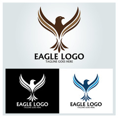 Eagle logo design template. Vector illustration