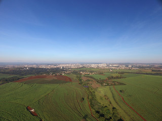 Obraz premium Aerial view in Sertaozinho city, Sao Paulo, Brazil