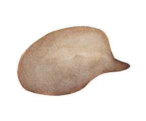 Watercolor painting of brown speech bubbles. banners for text or icons - backgrounds with watercolor texture.