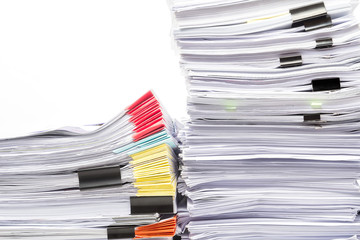 Stack of Documents isolated on white background