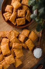 Homemade cheese crackers