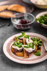 Heatly food toast with onion and mozzarella