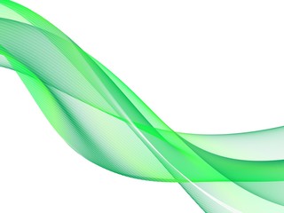 Obraz na płótnie Canvas Abstract green wave design element 