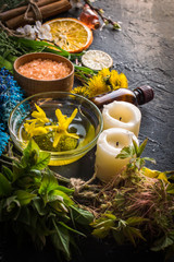 Aromatherapy. Dry flowers. Healing Herbs