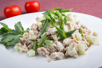 Asian cucumber chicken salad