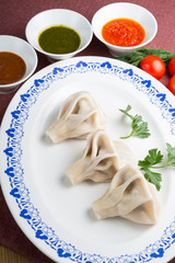 Traditional georgian hinkali