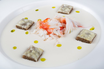 Crab meat soup