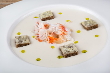 Crab meat soup