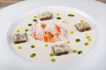 Crab meat soup