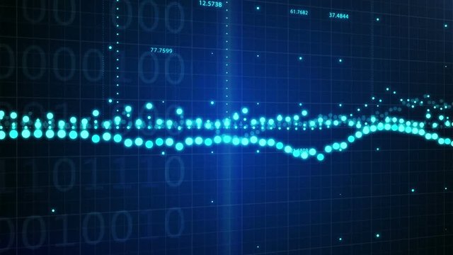 Abstract futuristic binary code walls background