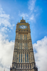 Fototapeta na wymiar Big Ben and Westminster Palace - London, England