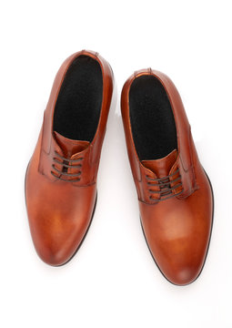 Brown elegant men shoes
