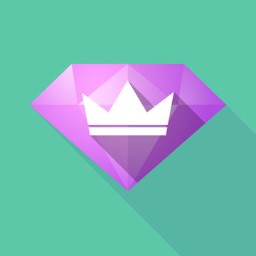 Long shadow diamond with a crown