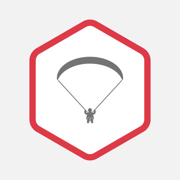 Isolated hexagon with a paraglider