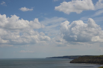 Clouds over English cliffs