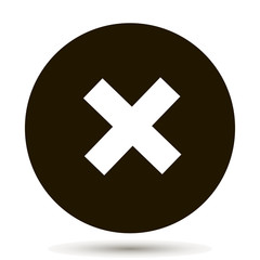 Cross prohibition vector on black background