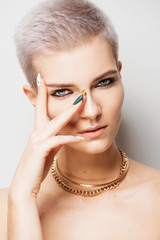 Beautiful woman with beautiful make up