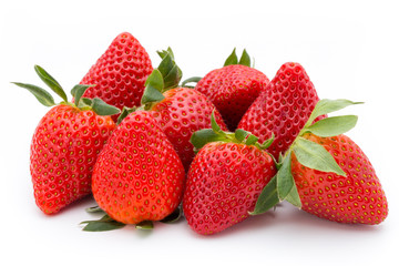 Strawberry isolated on white background. Fresh berry.