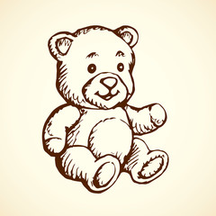 Toy Bear. Vector drawing
