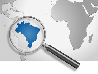 Landkarte *** Südamerika Brasilien
