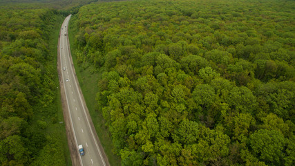 Beautiful road removed from the quadrocopter