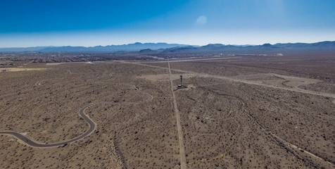 Cell phone tower in desert