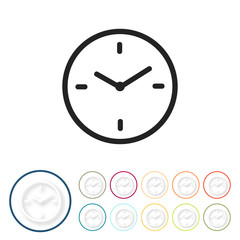 Bunte 3D Buttons - Uhr