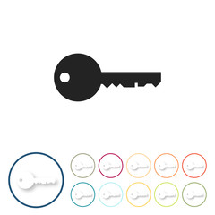 Bunte 3D Buttons - Haustür Schlüssel