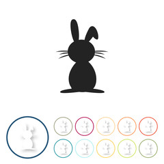 Bunte 3D Buttons - Osterhase