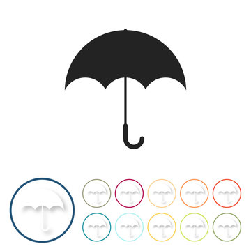 Bunte 3D Buttons - Regenschirm