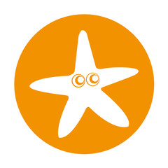 starfish comic character icon vector illustration design