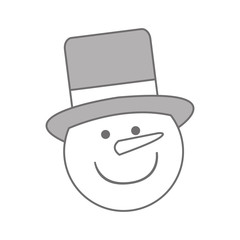 snowman comic character icon vector illustration design