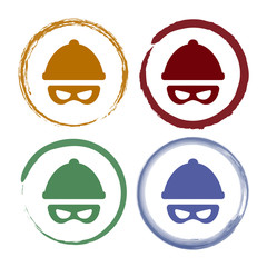 Pinselstrich Icon Set - Dieb