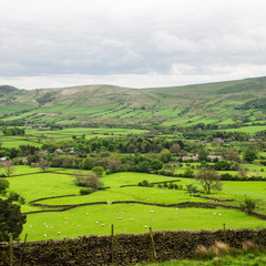 Obraz premium View on the Hills near Edale, Peak District National Park, UK