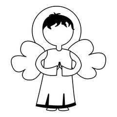 cute angel manger character vector illustration design