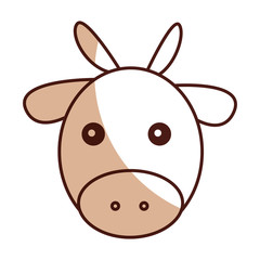 cute ox manger character vector illustration design