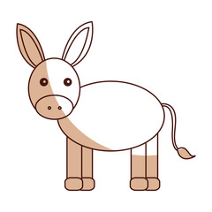 cute mule manger character vector illustration design