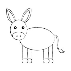 Obraz na płótnie Canvas cute mule manger character vector illustration design