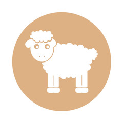 cute sheep drawing character vector illustration design