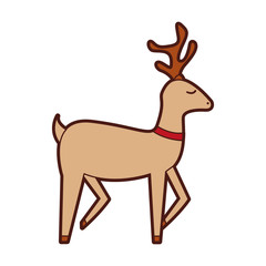 cute reindeer christmas icon vector illustration design