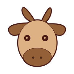 cute ox manger character vector illustration design