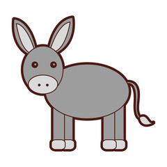 cute mule manger character vector illustration design
