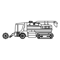 agriculture vehicle concept - cultivation seeding and harvesting packing and transportation vector illustration