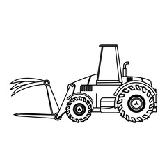 agriculture vehicle concept - cultivation seeding and harvesting packing and transportation vector illustration
